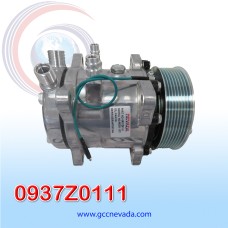 COMPRESOR 507 STD R-134-A 8 OREJAS TOMA VERTICAL O-RING 8PK 123MM 24V NEVADA ASIA