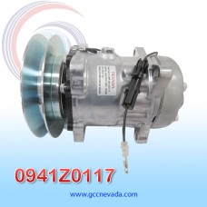 COMPRESOR 709 SD7H15 CATERPILLAR TOMA HORIZONTAL MUFFLER R-134-A 8 OREJAS 1A 158MM 12V NEVADA ASIA         