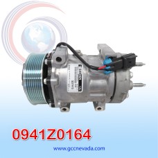 COMPRESOR 709 SANDEN SD7H15 4544 TOMA DIAGONAL MUFFLER R-134-A T/P 8PK 132MM 12V USA