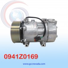 COMPRESOR 709 SD7H15  SCANIA G410 AÑO 20/21 TOMA VERTICAL MUFFLER R-134-A T/P 10PK 120MM 24V 8295 NEVADA ASIA