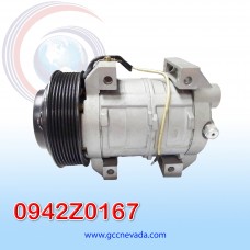 COMPRESOR TM-21 TIPO DENSO R-134-A T/P  TOMA HORIZONTAL MUFFLER 8PK 142MM 12V H29/H30 NEVADA ASIA