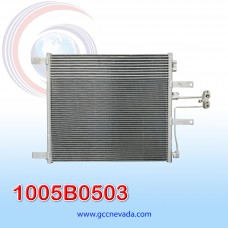 CONDENSADOR DODGE RAM 1500 / 2500 / 3500 / 4000 AÑO 09/11 R-134-A C/FILTRO C/ENF DE ACEITE 24.5X22X20MM NEVADA ASIA
