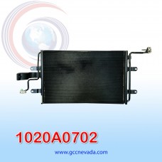 CONDENSADOR  VOLKSWAGEN JETTA / GOLF 99/04 / AUDI TT AÑO 00/06 R-134-A S/FILTRO 23X14.3X18MM NEVADA ASIA