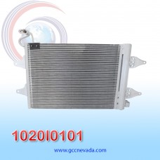 CONDENSADOR VOLKSWAGEN POLO / SEAT IBIZA / LUPO AÑO 03/10 / FOX 2005 R-134-A C/FILTRO 20X14X16MM NEVADA ASIA
